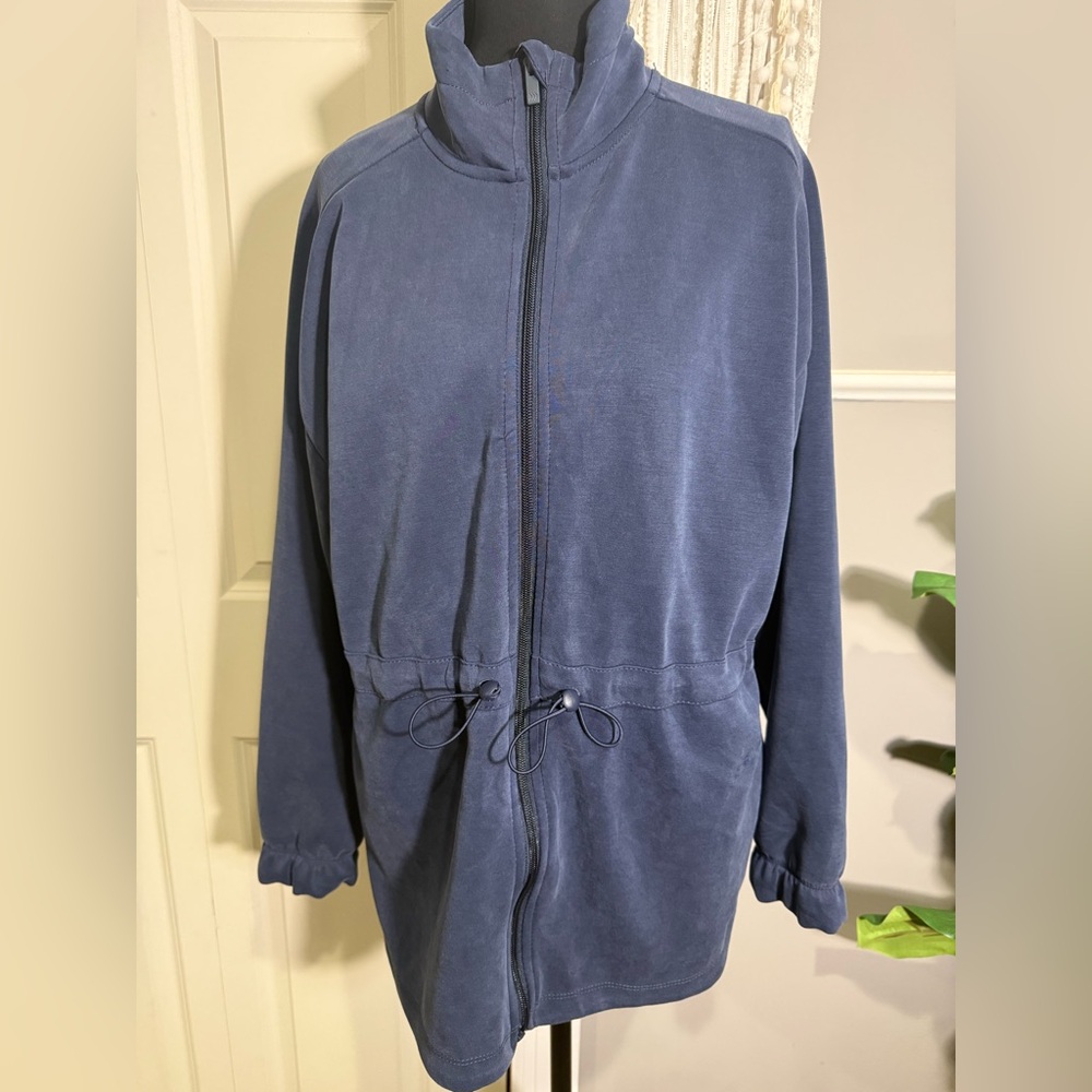 all in motion Navy Zip-Up Lightweight Shirt Jacket